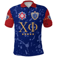 Custom Chi Phi Polo Shirt Original Style Blue Scarlet LT8 - Wonder Print Shop