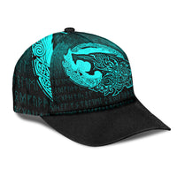 viking-classic-cap-fenrir-viking-3d-tattoo-cyan-version-classic-cap
