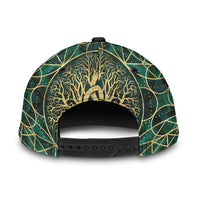 viking-classic-cap-tree-of-life-with-triquetra-malachite-and-gold-classic-cap