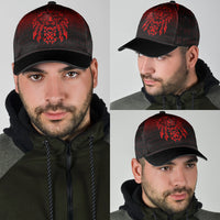 viking-classic-cap-viking-god-odin-allfather-in-asgard-raven-god-red-version-classic-cap