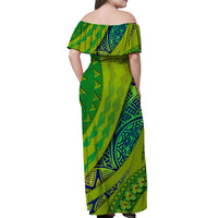 Gift For Couple - Matching Hawaiian Shirt And Dress Cook Islands - Green LT9 - Wonder Print Shop