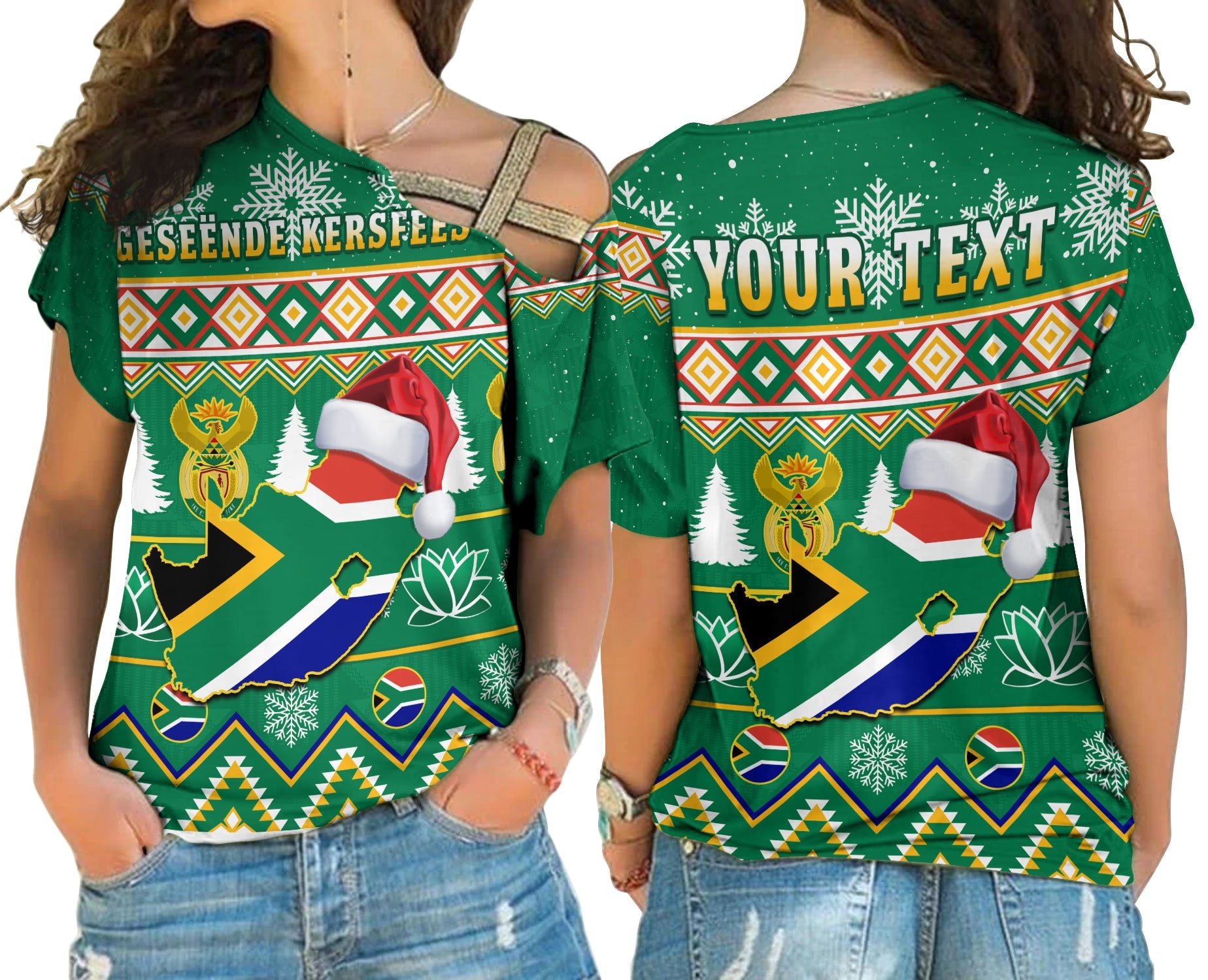 custom-personalised-south-africa-christmas-cross-shoulder-shirt-king-protea-geseende-kersfees