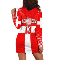 (Custom Text and Number) Switzerland Football Hoodie Dress Schweizer Pati Champion 2022 World Cup LT13 - Wonder Print Shop