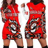 (Custom Personalised) Canada Haida Hoodie Dress Maple Leaf Canadian LT13 - Wonder Print Shop
