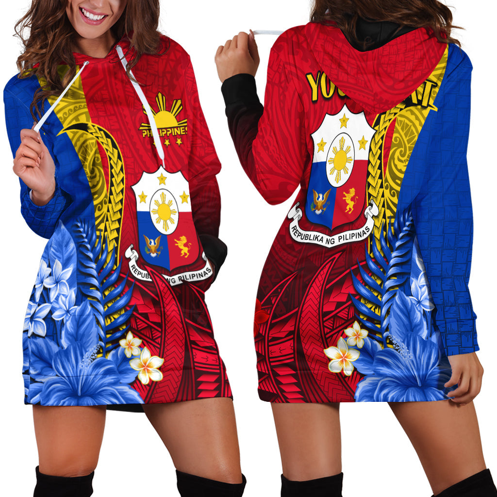 custom-personalised-philippines-sampaguita-hoodie-dress-special-polynesian-sun-filipino