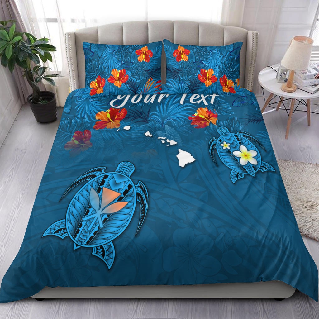 custom-personalised-hawaiian-islands-bedding-set-hawaii-tropical-flowers-and-turtles-blue