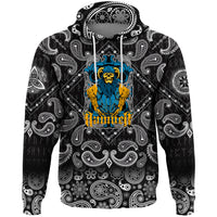 Viking Hoodie Damned with Bandana Paisley Style RLT12 - Wonder Print Shop