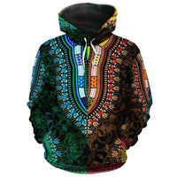 African Hoodie Dashiki Royal Pullover - Wonder Print Shop