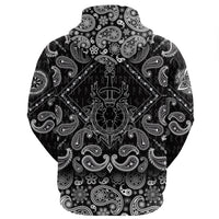Viking Hoodie Deer Skull Sword and Shield with Bandana Paisley Style RLT12 - Wonder Print Shop