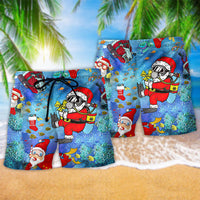 diving-christmas-santa-claus-dives-hawaiian-shorts