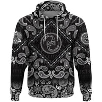 Viking Hoodie Dragon Emblem with Bandana Paisley Style RLT12 - Wonder Print Shop