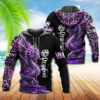 Dragon Strong Purple Dragon Hoodie - Wonder Print Shop