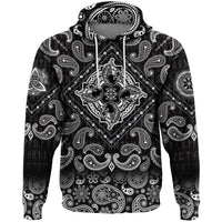 Viking Hoodie Dragons Helm Of Awe Aegishjalmur with Bandana Paisley Style RLT12 - Wonder Print Shop