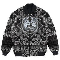 Viking Bomber Jacket Drakkar Sailing In Storm Sea with Bandana Paisley Style RLT12 - Wonder Print Shop