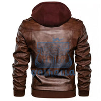 Viking Drakkar Ship Drawn Old Norse Leather Jacket RLT12 - Wonder Print Shop