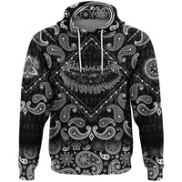 Viking Hoodie Drakkar Warriors with Bandana Paisley Style RLT12 - Wonder Print Shop