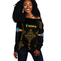 Ethiopia Off Shoulder Sweater Version Map LT13 - Wonder Print Shop