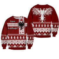 Albanian Eagle Simple Style Christmas Pattern Sweatshirt - Wonder Print Shop