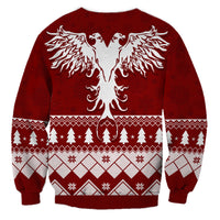 Albanian Eagle Simple Style Christmas Pattern Sweatshirt - Wonder Print Shop