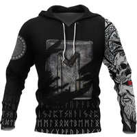 Viking Hoodie Ehwaz Norse Runes RLT12 - Wonder Print Shop