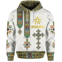 Ethiopia Hoodie Ethiopian Tibeb Pattern Style - Wonder Print Shop