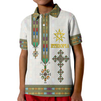 Custom Ethiopian Polo Shirt Ethiopia Tibeb Pattern Style - Wonder Print Shop
