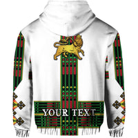 Custom Ethiopia Hoodie Ethiopian Lion Of Judah Tibeb Vibes NO.1 Ver Flag Style LT8 - Wonder Print Shop