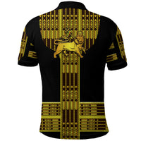 Ethiopia Polo Shirt Ethiopian Lion Of Judah Tibeb Vibes Black LT8 - Wonder Print Shop