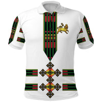 Custom Ethiopia Polo Shirt Ethiopian Lion Of Judah Tibeb Vibes NO.1 Ver Flag Style LT8 - Wonder Print Shop