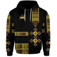 Ethiopia Hoodie Ethiopian Lion Of Judah Simple Tibeb Style Black LT8 - Wonder Print Shop