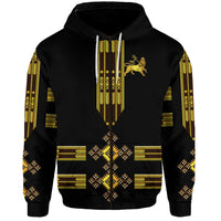 Custom Ethiopia Hoodie Ethiopian Lion Of Judah Tibeb Vibes NO.1 Ver Black LT8 - Wonder Print Shop