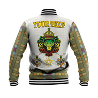 (Custom Personalised) Ethiopia Baseball Jacket Ethiopian Lion Of Judah Tibeb Style LT9 - Wonder Print Shop