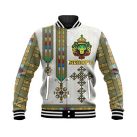 Ethiopia Baseball Jacket Ethiopian Lion Of Judah Tibeb Style LT9 - Wonder Print Shop