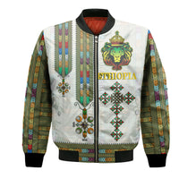 (Custom Personalised) Ethiopia Bomber Jacket Ethiopian Lion Of Judah Tibeb Style LT9 - Wonder Print Shop