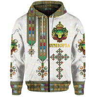 Ethiopia Hoodie Ethiopian Lion Of Judah Tibeb Style - Wonder Print Shop