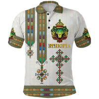Custom Ethiopia Polo Shirt Ethiopian Lion Of Judah Tibeb Style - Wonder Print Shop