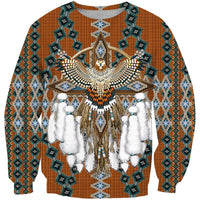 King Owl Tribe Symbol Native American Design 3D Sweatshirt LT10 - Wonder Print Shop