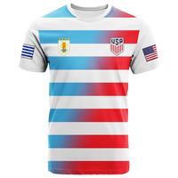 Custom USA and Uruguay T Shirt Football 2022 LT2 - Wonder Print Shop