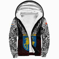 Viking Sherpa Hoodie - Denmark Viking Symbol RLT12 - Wonder Print Shop