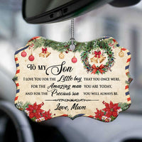 family-christmas-letter-mom-to-son-horizontal-ornament
