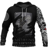 Viking Hoodie Fehu Norse Runes RLT12 - Wonder Print Shop