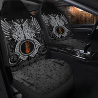 Viking Car Seat Covers Fehu Rune, Raven Tattoo RLT12 - Wonder Print Shop