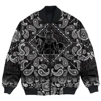 Viking Bomber Jacket Female Warrior with Bandana Paisley Style RLT12 - Wonder Print Shop