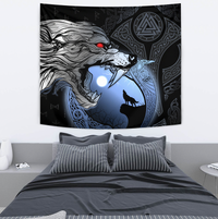 Viking Tapestry - Fenrir and Moon RLT12 - Wonder Print Shop