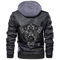 Viking Skoll and Hati Tattoo Style Leather Jacket RLT12 - Wonder Print Shop