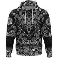 Viking Hoodie Fenrir with Bandana Paisley Style RLT12 - Wonder Print Shop