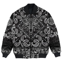 Viking Bomber Jacket Fenrir with Bandana Paisley Style RLT12 - Wonder Print Shop
