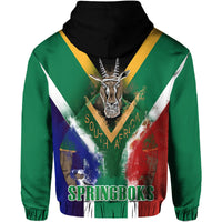 South Africa Springboks Rugby Hoodie Bokke Flag Style - Wonder Print Shop