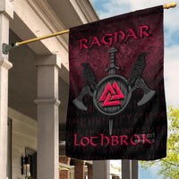 Viking Flag Ragnar Lothbrok Ragnar Lodbrok Viking Warrior Red Version Flag RLT12 - Wonder Print Shop