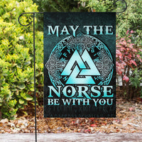 Viking Flag May The Norse Be With You Viking Cyan Version Flag RLT12 - Wonder Print Shop